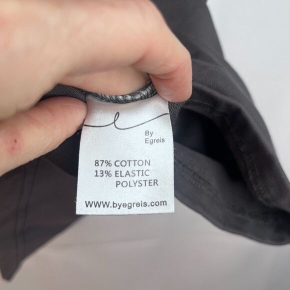 By Egreis Gray Sleeveless Sandrea Cut Out Shoulder Shift Dress Size Large - Picture 5 of 7